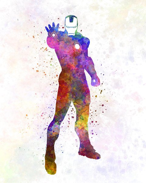 Супергерои акварель