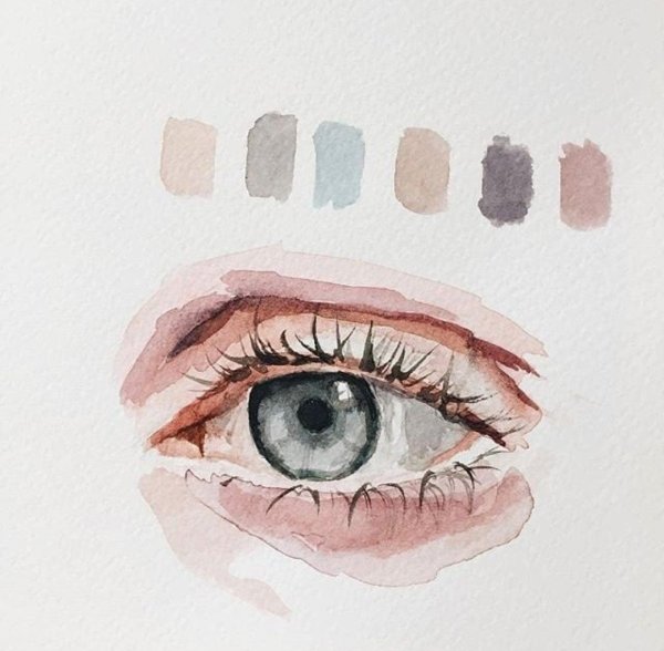 Глаз акварелью