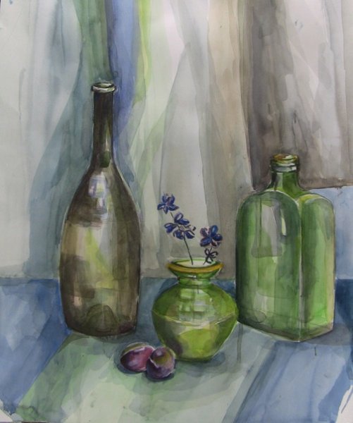 Стеклянные предметы живопись