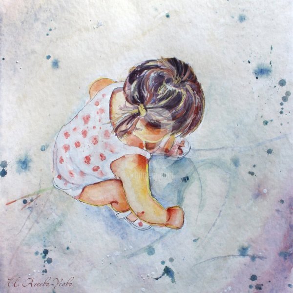 Детские иллюстрации акварелью