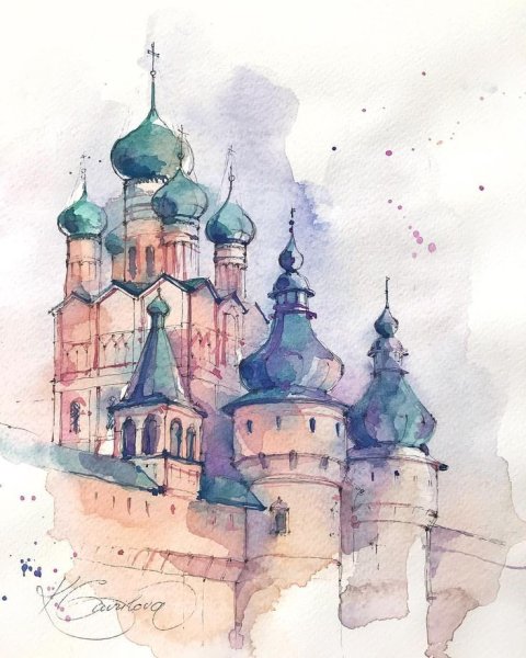 Ростов Великий Кремль зарисовка