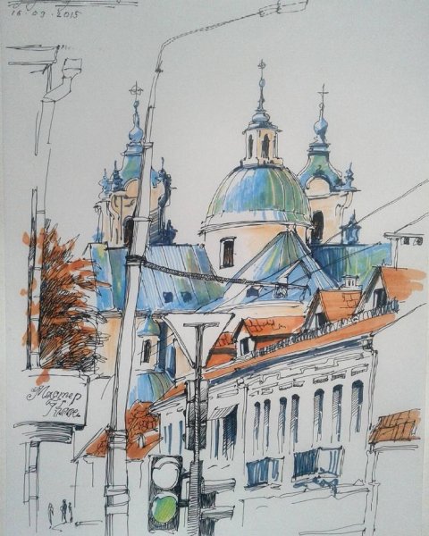 Пленэрные зарисовки архитектуры Царицыно