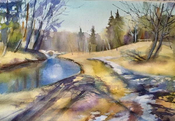 Весна акварель