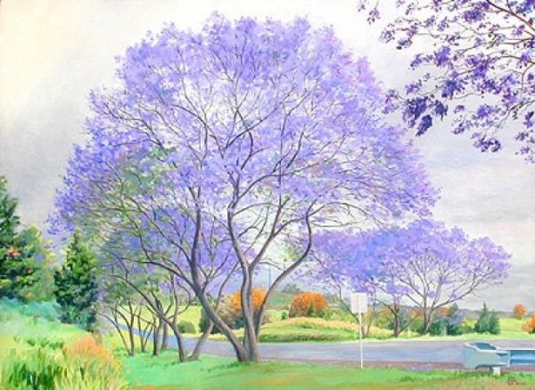 Джакаранда акварель