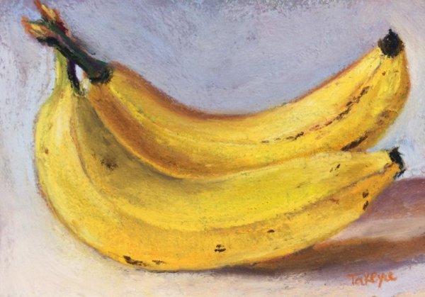 Банан акварелью