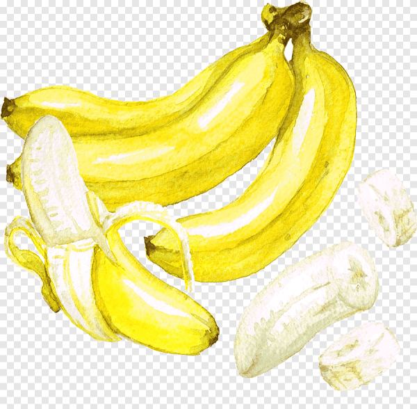 Банан акварелью