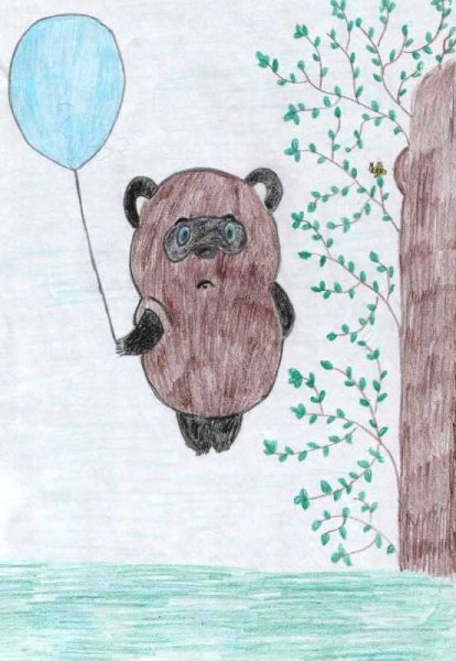 Милый Винни пух для срисовки