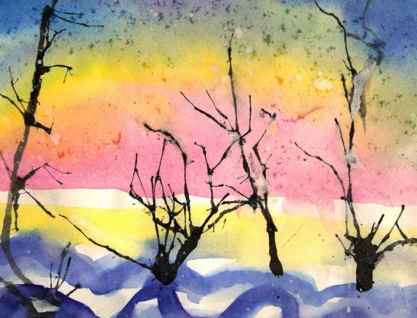 Нетрадиционное рисование акварелью