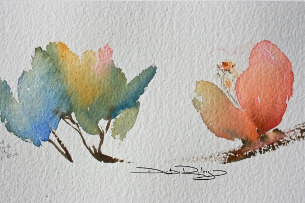 Акварель разные техники