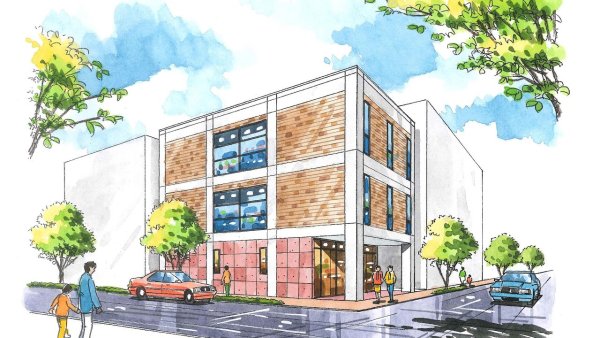 Школа рисунок акварелью здание