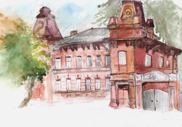 Школа скетч акварель