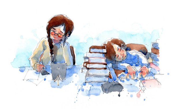 Акварель пейзаж Лидия Дорн