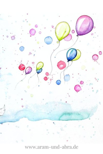 Акварельные воздушные шары