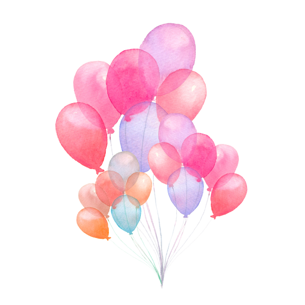 Акварельный воздушный шар