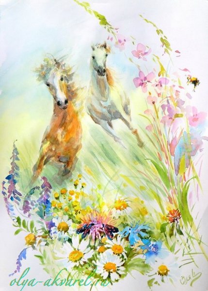 Ольга Цурина акварель картины