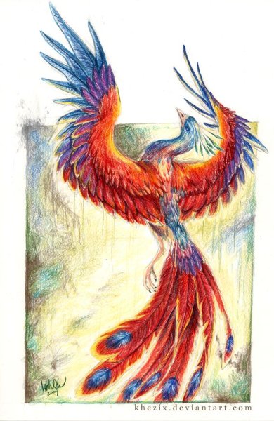 Жар птица в полете