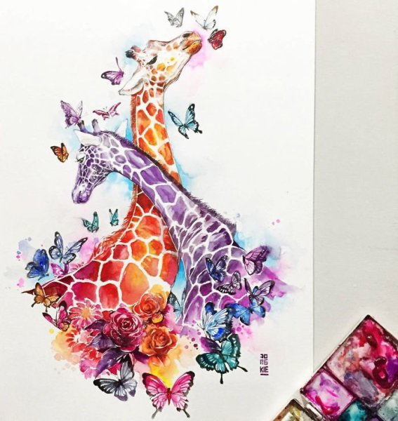 Акварельные животные