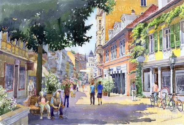 Картина "улица в Стамбуле» (Львовская галерея искусств)