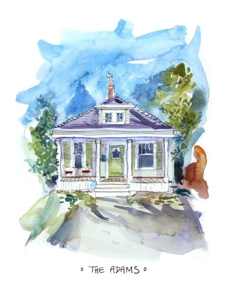 Акварельные домики