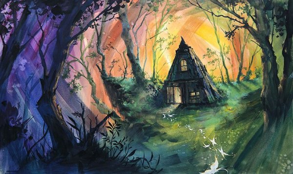 Zazac Namoo акварель лес