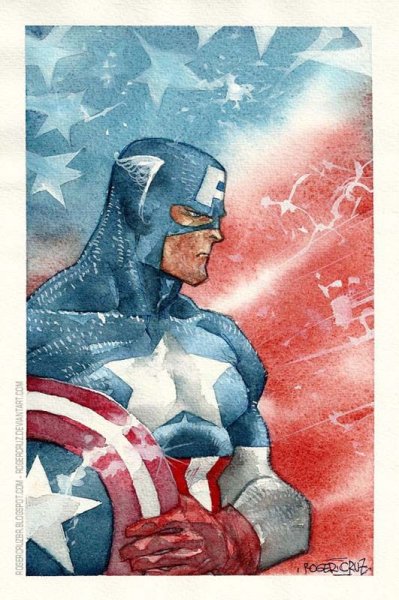 Карикатура Капитан Америка
