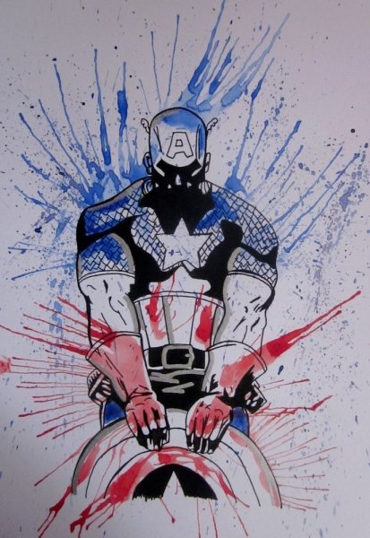 Капитан Америка поп арт