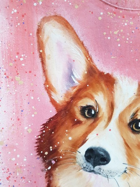 Вельш корги пемброк акварелью
