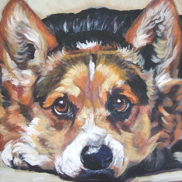 Корги пемброк арт