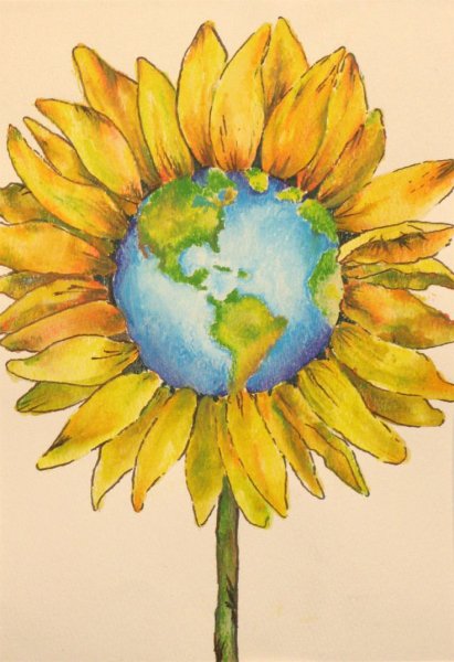 Планеты акварелью