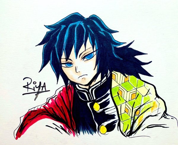 Томиока Гию рисунок