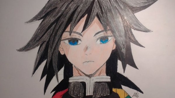 Томиока Гию рисунок