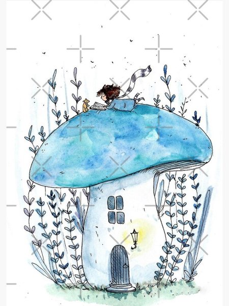 Грибы акварелью скетч