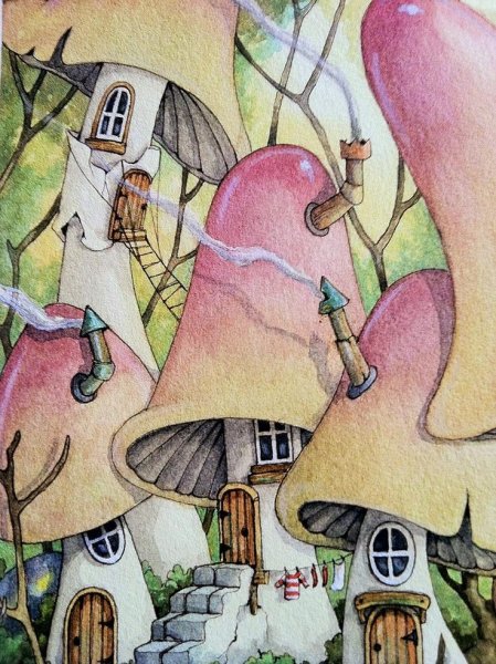 Сказочные грибные домики