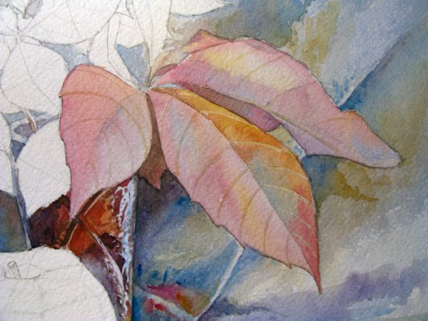 Акварельные Наброски осенний букет