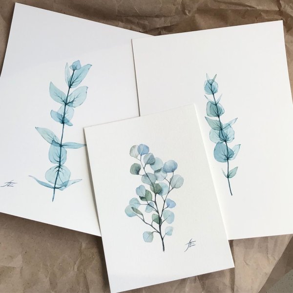 Акварельные веточки