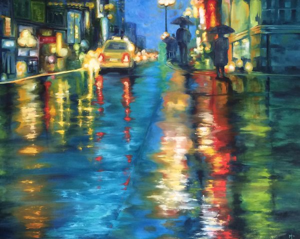 Дождь акварелью