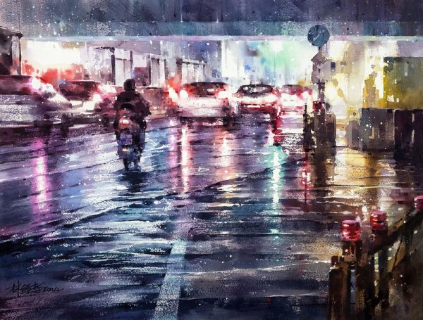 Художник акварель Лин Чинг че