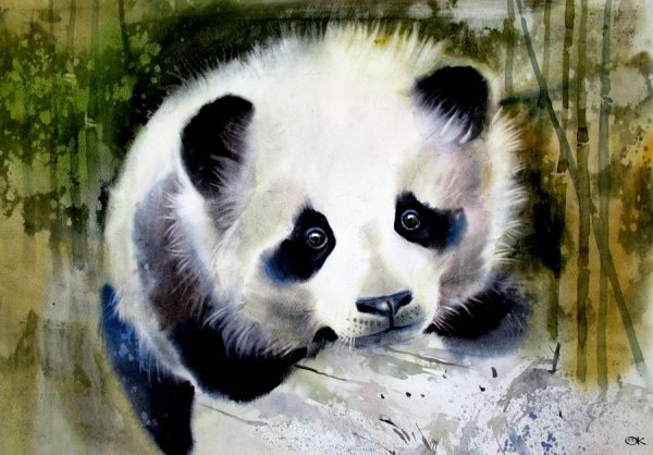 Панда картины художников