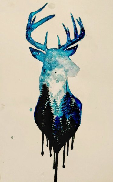 Необычные рисунки акварелью