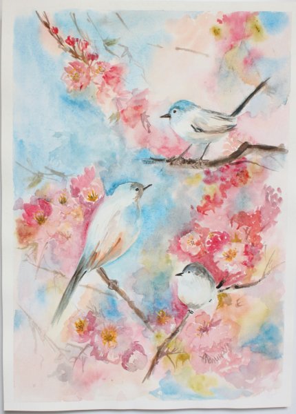 Весна акварель