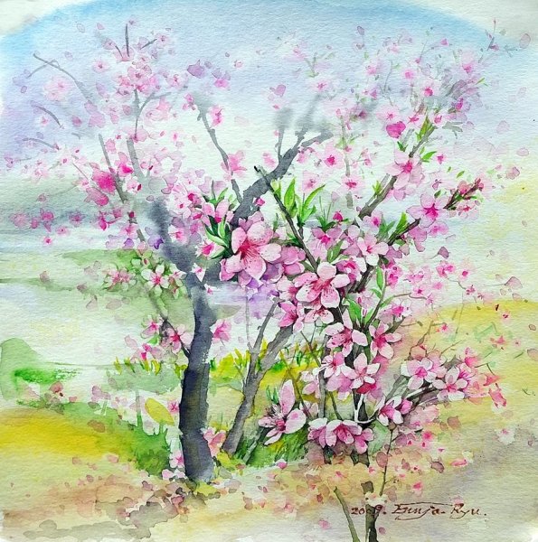 Акварельная Весна