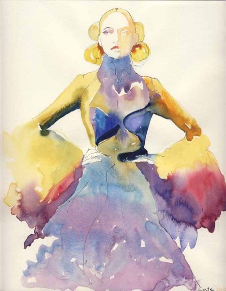 Акварельные иллюстрации модные