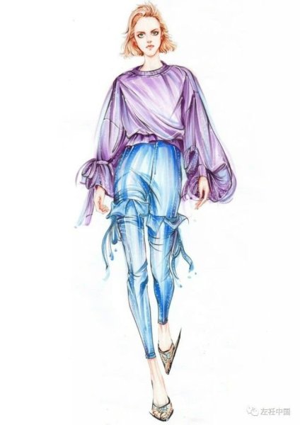 Платье акварель