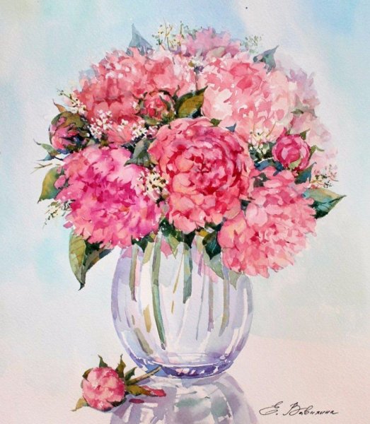 Клэр Уэйт Браун акварель цветы