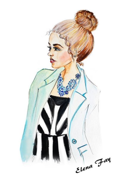 Фэшн иллюстрация рубашка