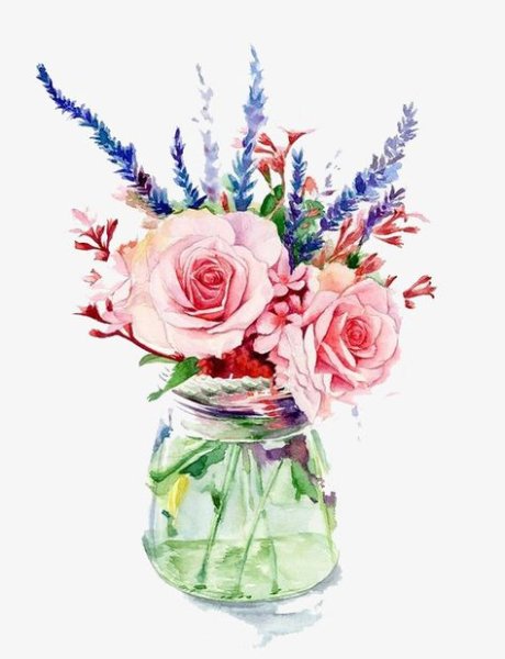 Цветочная композиция акварель