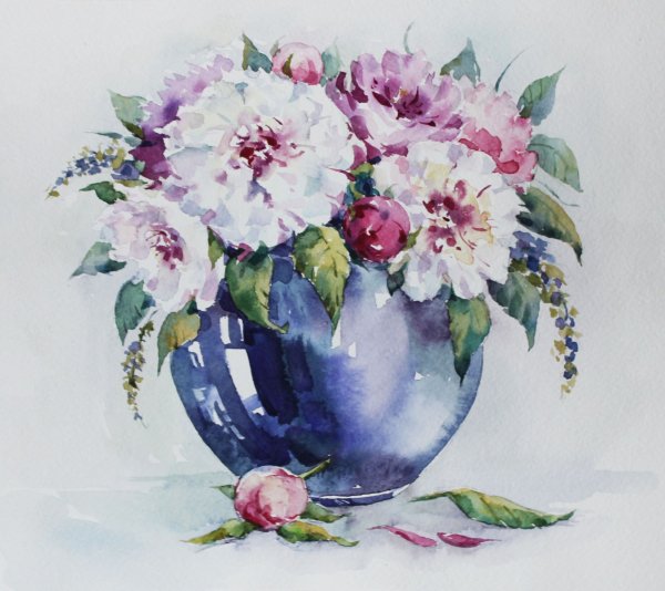 Художник Елена Вавилина Акварельные цветы