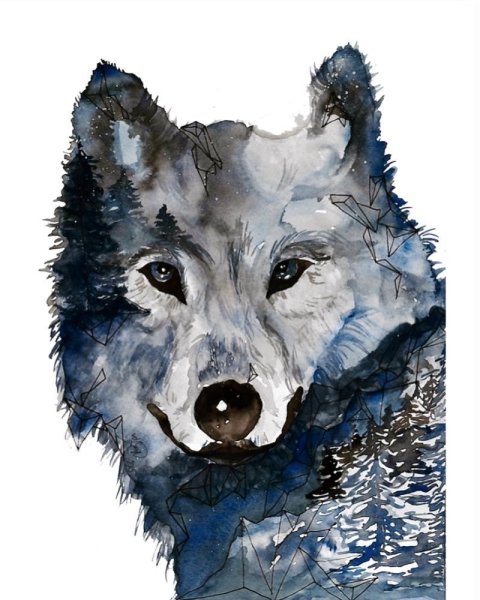 Фантастические животные акварелью