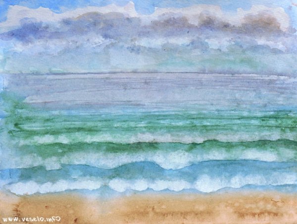 Живопись по сырому море