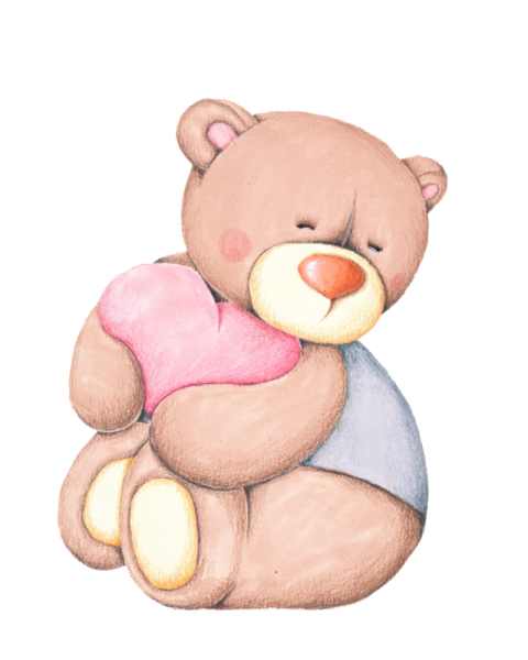 Мишка акварель